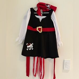 Amazon Kids Pirate Costume with Red, Black, and White